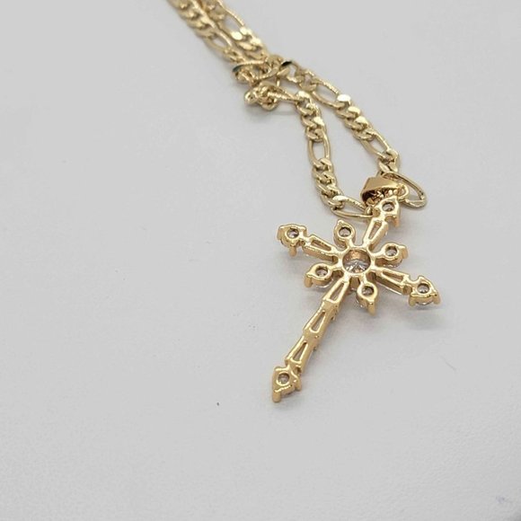 Brand New Brazilian 18k Gold Filled Cross Necklace - Picture 4 of 7